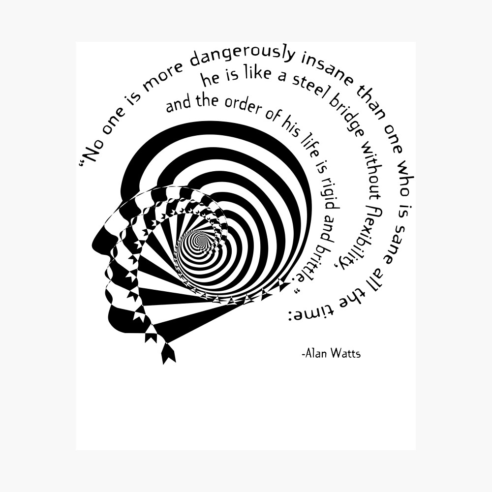 Alan Watts Zen Buddhist Philosophy Quote Spiritual Gift Poster By Royalarts Redbubble