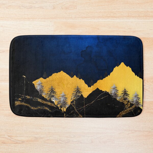 Item preview, Abstract Mountain Landscape - Blue Night  designed and sold by DoggoTankDesign.