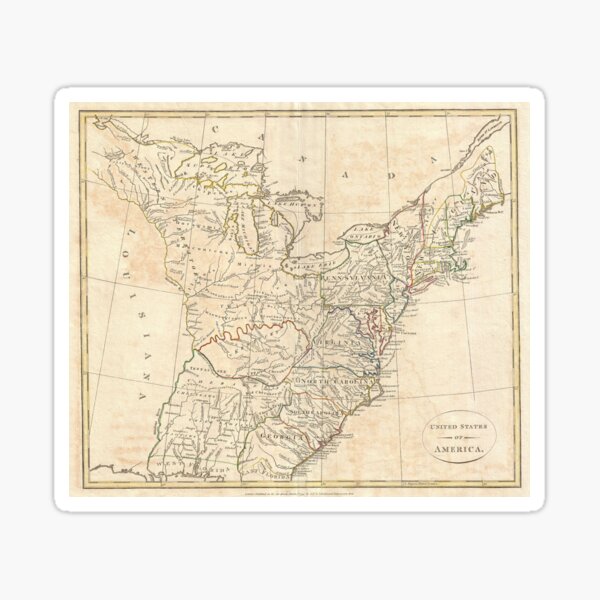 Item preview, Vintage Map of Early America (1799) designed and sold by BravuraMedia.
