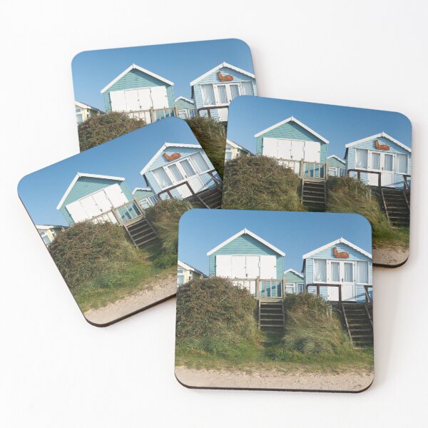 Item preview, Panoramic view of beach huts in Dorset, England designed and sold by adrianbrockwell.