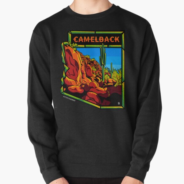 Camelback Mountain hiking the state of Arizona Illustration Pullover Sweatshirt