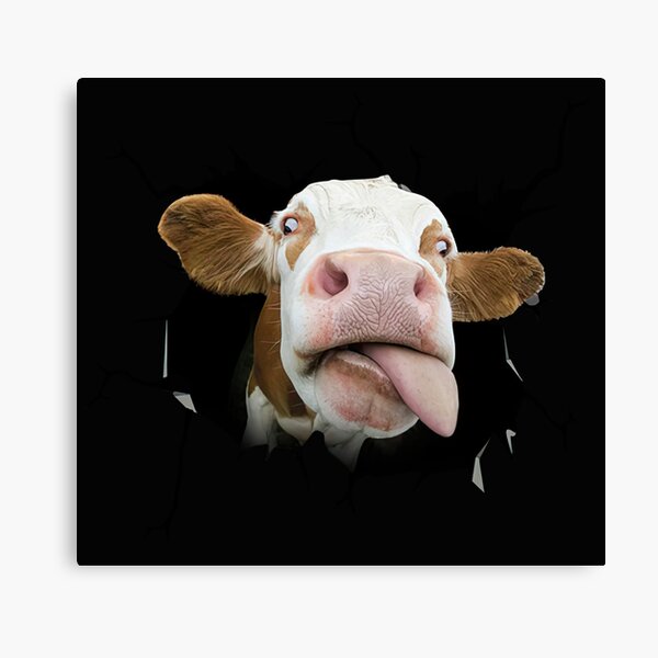 Vista previa del artículo con la obra «Etiqueta engomada de la grieta de la lengua de vaca Amante del ganado», diseñado y vendido por hippololocc.