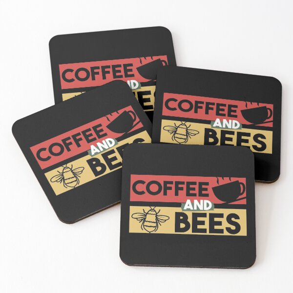 Item preview, Coffee And Bees - Gift For Coffee Addict, Bee Lover Gifts designed and sold by MrElgo.