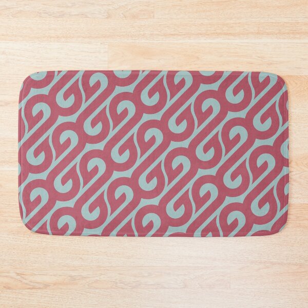 Item preview, Sigmoids & Flames Geometric Pattern – Raspberry & Aqua designed and sold by RoguePatterns.