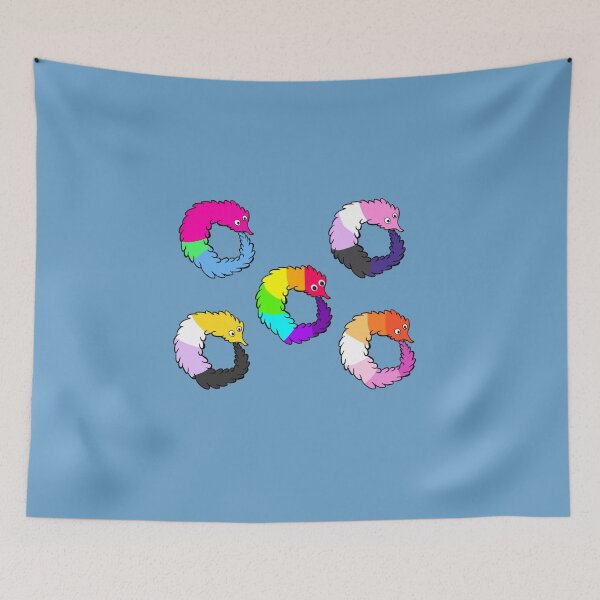 Item preview, Worm on a string LGBTQ designed and sold by animalcrossingX.