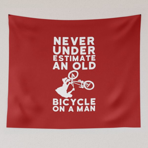 Item preview, Never Under Estimate An Old Bicycle On A Man designed and sold by aktiveaddict.