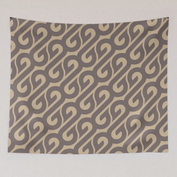 Item preview, Sigmoids & Flames Geometric Pattern – Taupe & Beige designed and sold by RoguePatterns.