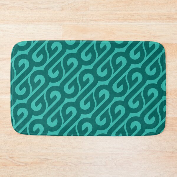 Item preview, Sigmoids & Flames Geometric Pattern – Teal designed and sold by RoguePatterns.