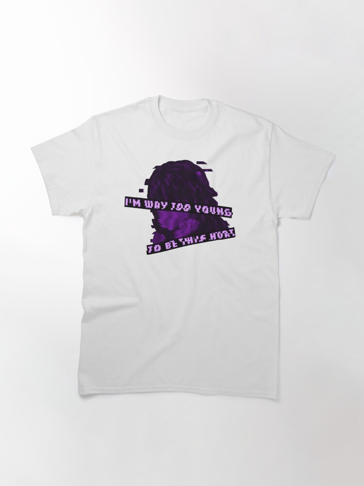 Alternate view of Glitched - I'm Way Too Young To Be This Hurt Classic T-Shirt