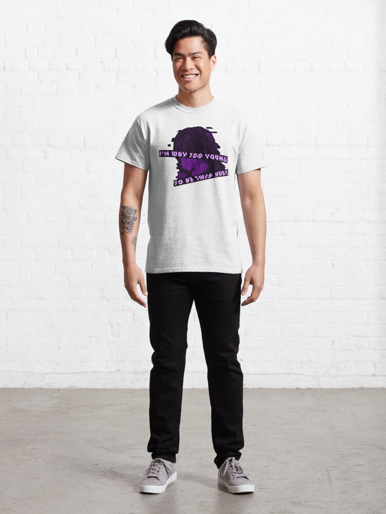 Alternate view of Glitched - I'm Way Too Young To Be This Hurt Classic T-Shirt