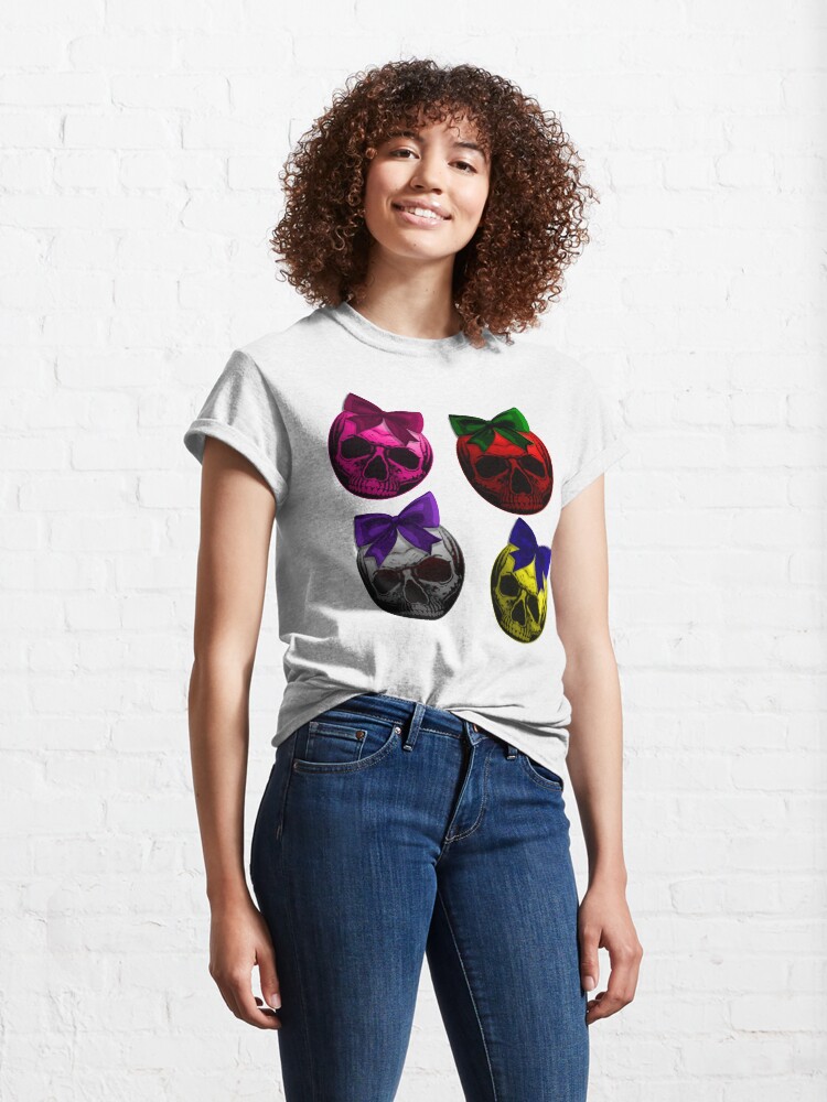Alternate view of Skull Bauble - Christmas Ornament Pattern Classic T-Shirt