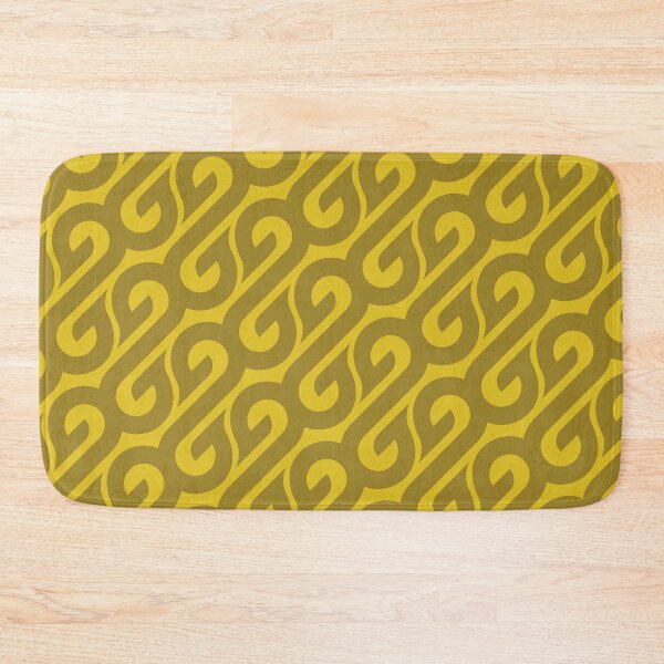 Item preview, Sigmoids & Flames Geometric Pattern – Mustard Yellow designed and sold by RoguePatterns.