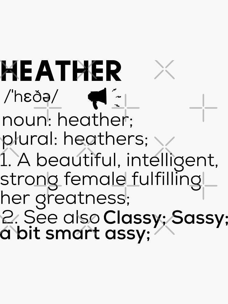 "Heather Women Definition" Sticker for Sale by Teelogic Redbubble