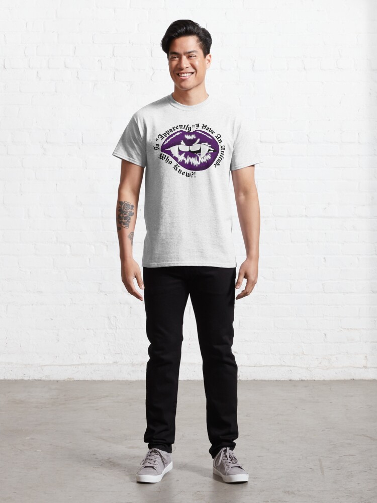 Alternate view of So Apparently I Have An Attitude - Vampire Goth Lips Classic T-Shirt