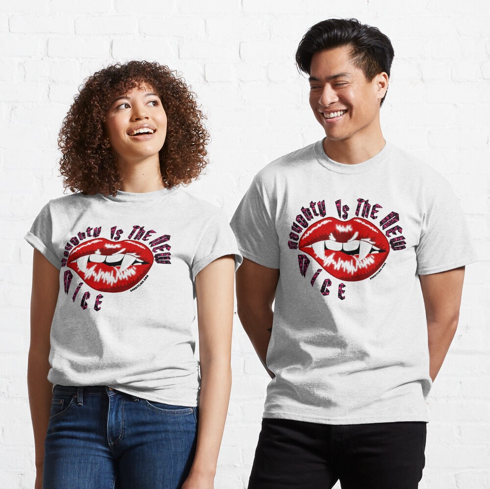 Naughty Is The New Nice - Vampire Lips Classic T-Shirt