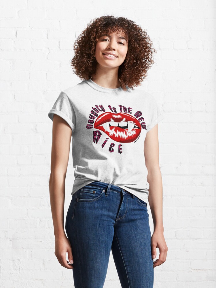 Alternate view of Naughty Is The New Nice - Vampire Lips Classic T-Shirt