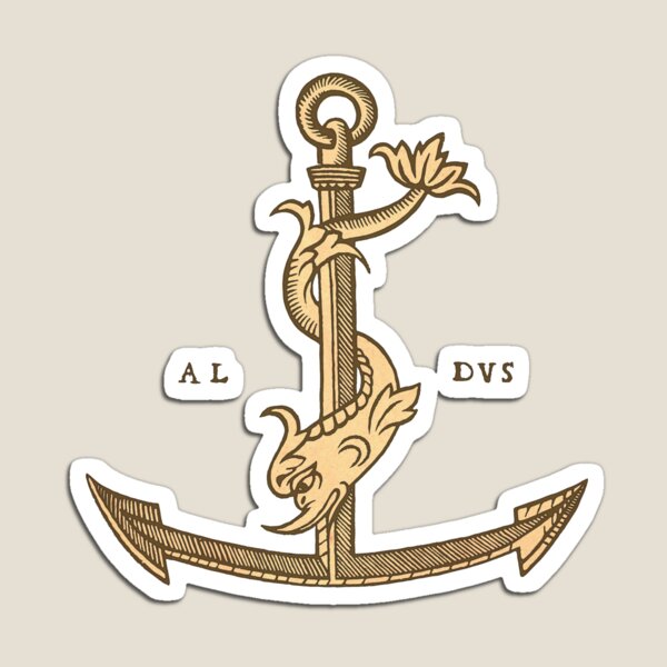 Item preview, Aldus Manutius Printer Mark designed and sold by bibliotee.