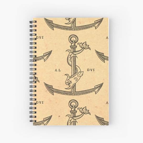 Aldus Manutius Printer Mark Cuaderno de espiral