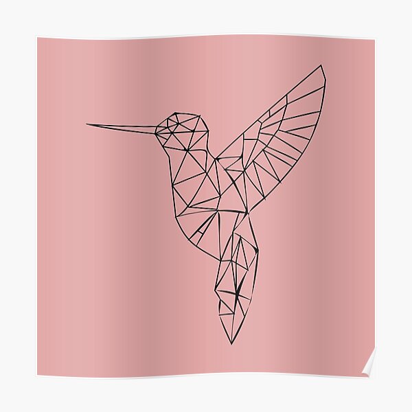 "Geometric Bird Art Black and White" Poster for Sale by hmgeometric06