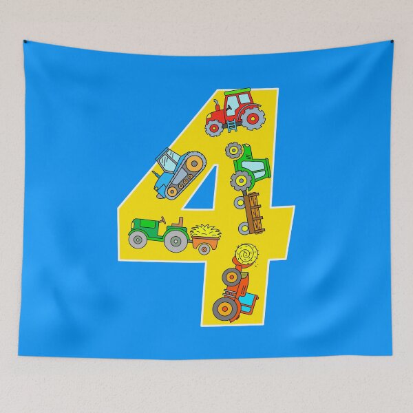 Item preview, Kids Tractor 4th Birthday Farm Vehicles Boys 4 Years Old designed and sold by samshirts.