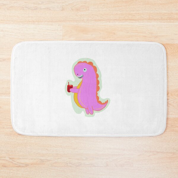 Item preview,  Dino Boba Cartoon Illustration Baby Pink designed and sold by papaipapai198.
