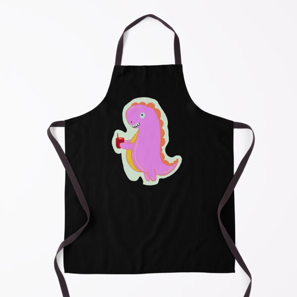 Item preview, Dino Boba Cartoon Illustration Baby Pink designed and sold by papaipapai198.