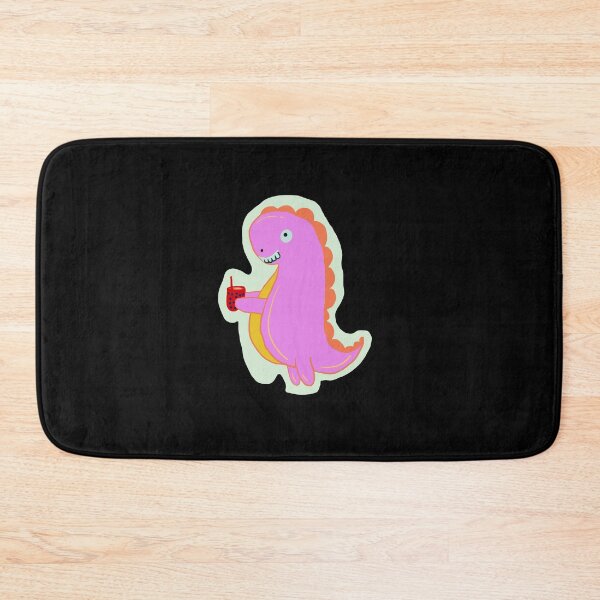 Item preview, Dino Boba Cartoon Illustration Baby Pink designed and sold by papaipapai198.