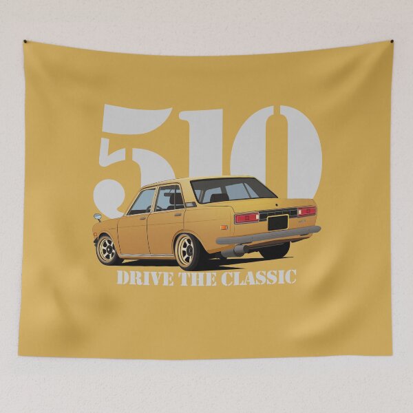 Item preview, Drive The Classic Car - Datsun 510 (Yellow) designed and sold by Ajie Negara.