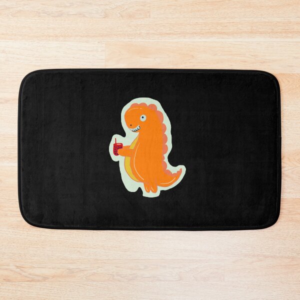 Item preview, Dino Boba Cartoon Illustration Bright Orange designed and sold by papaipapai198.