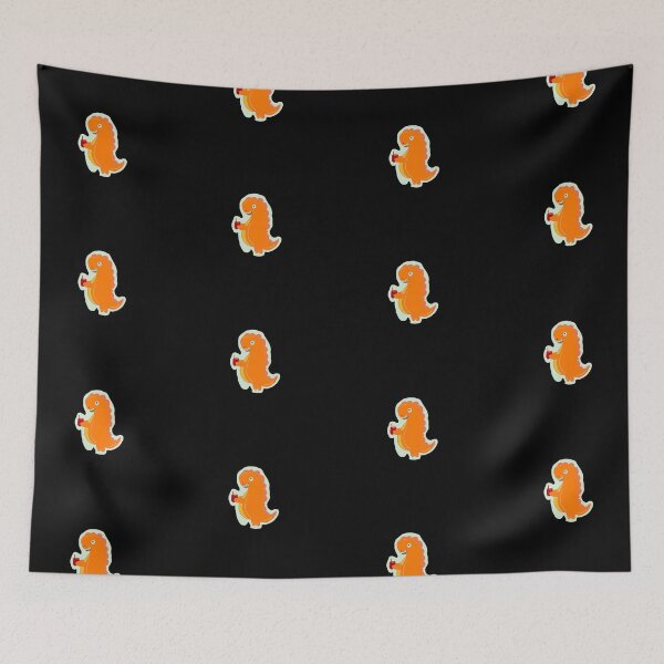 Item preview, Dino Boba Cartoon Illustration Bright Orange designed and sold by papaipapai198.
