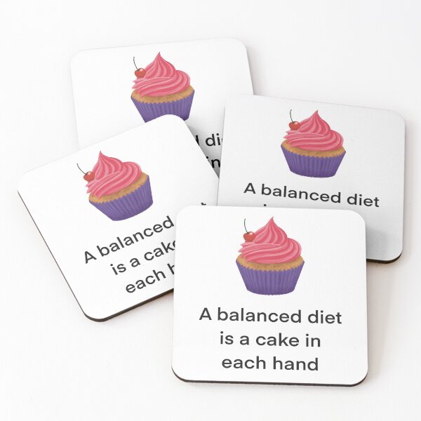 Item preview, A Balanced Diet is a Cake in Each Hand designed and sold by artbysarahallen.