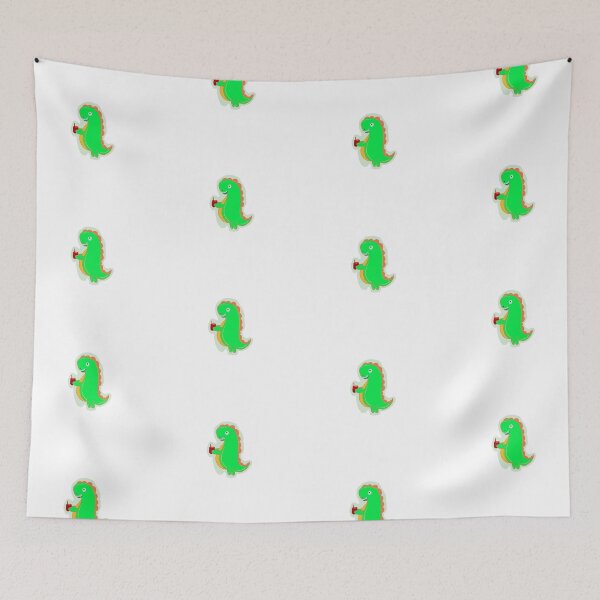Item preview,  Dino Boba Cartoon Illustration Light Green designed and sold by papaipapai198.