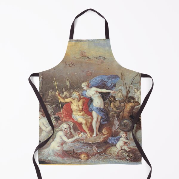 Item preview, King Neptune of the Oceans a Greek mythological painting vintage art designed and sold by Vintage Designs +.