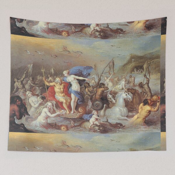 Item preview, King Neptune of the Oceans a Greek mythological painting vintage art designed and sold by Vintage Designs +.