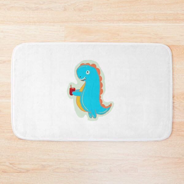 Item preview,  Dino Boba Cartoon Illustration Sky Blue designed and sold by papaipapai198.