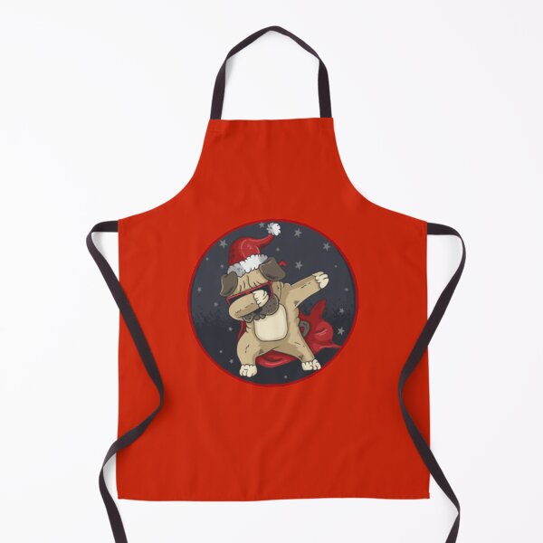 Artikelvorschau, Netter Hund, der Santa Hat Dabbing Dance Ilustration trägt entworfen und verkauft von CartoonTshirtD.