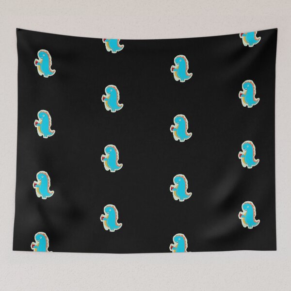 Item preview, Dino Boba Cartoon Illustration Sky Blue designed and sold by papaipapai198.