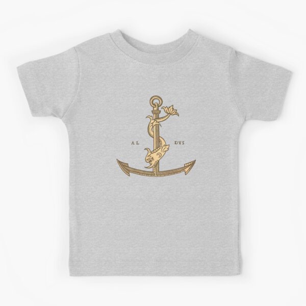 Aldus Manutius Printer Mark Camiseta para niños
