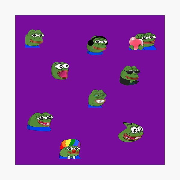 Peepo Pepe Happy Twitch Emote Wall Art | Redbubble