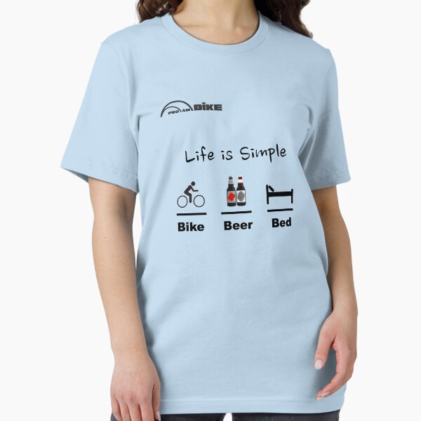Item preview, Cycling T Shirt - Life is Simple - Bike - Beer - Bed designed and sold by ProAmBike.
