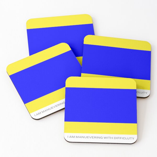 Item preview, I AM MANEUVERING WITH DIFFICULTY (Nautical maritime flag language) designed and sold by YesterCool Designs.