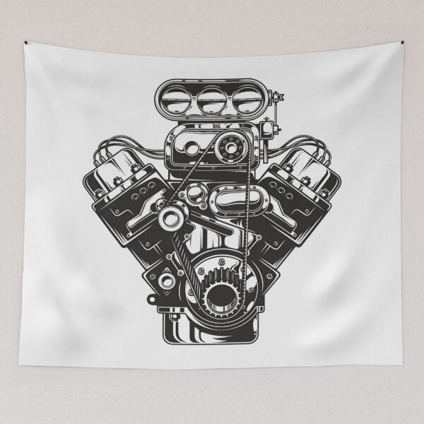 Item preview, Car engine vintage automobile design merchandise designed and sold by Sovik Goswami.