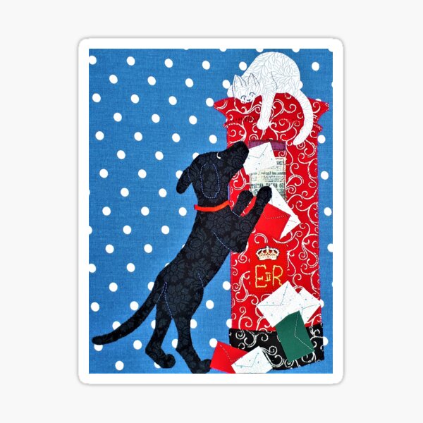 Posting Christmas letters Sticker