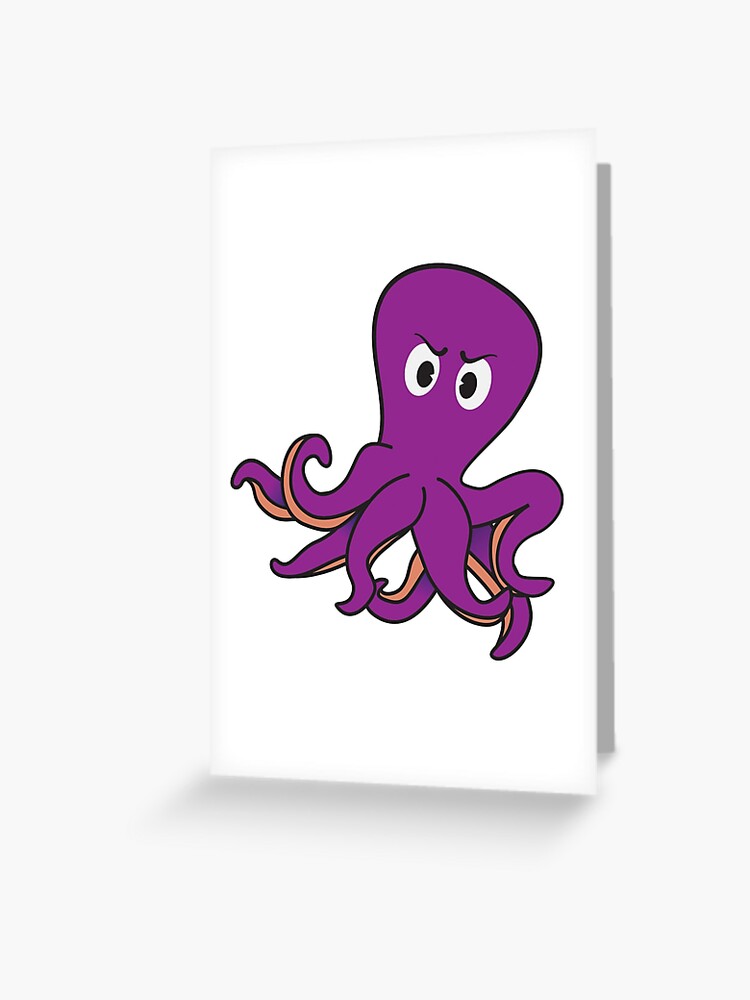 Octopus Cartoon Greeting Card By Ibshelbys Redbubble