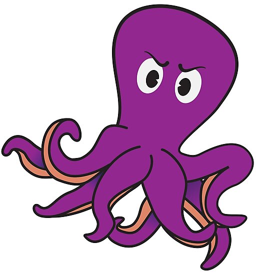 20971016 Octopus Cartoon P Photographic Print