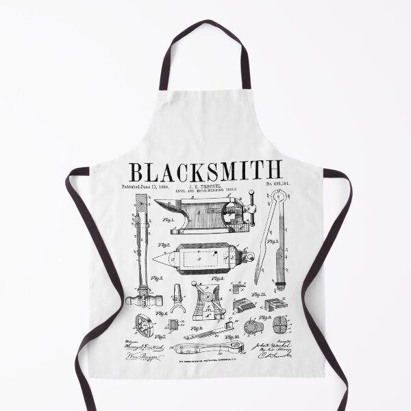 Item preview, Blacksmith Anvil And Tools Vintage Patent Drawing Print designed and sold by GrandeDuc.
