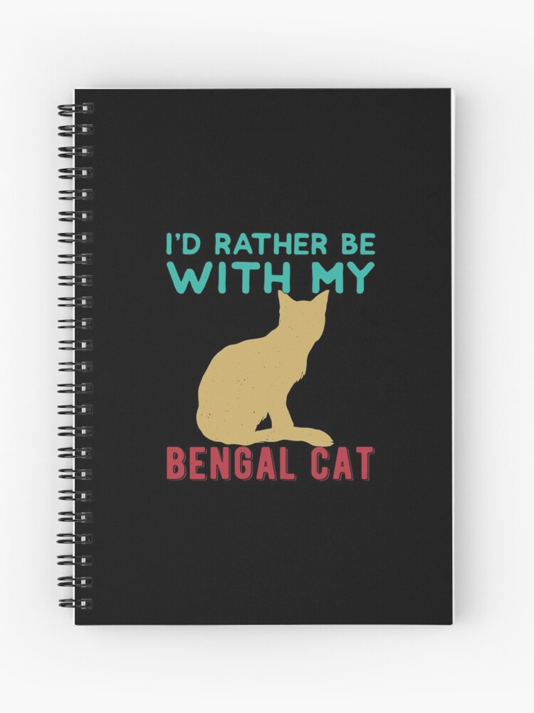Thumbnail 1 of 3, Journal, Funny Bengal Cat designed and sold by artworkbyrihen.