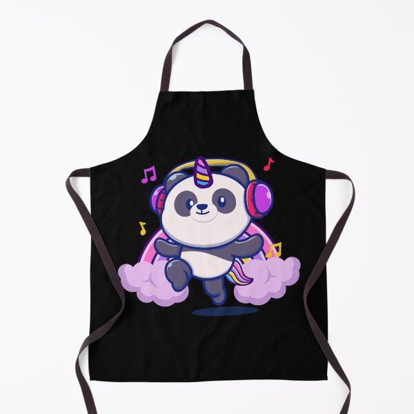Item preview, Happy Panda unicorn listen to music Gift - Pandacorn Digital illustration designed and sold by OMCreative.