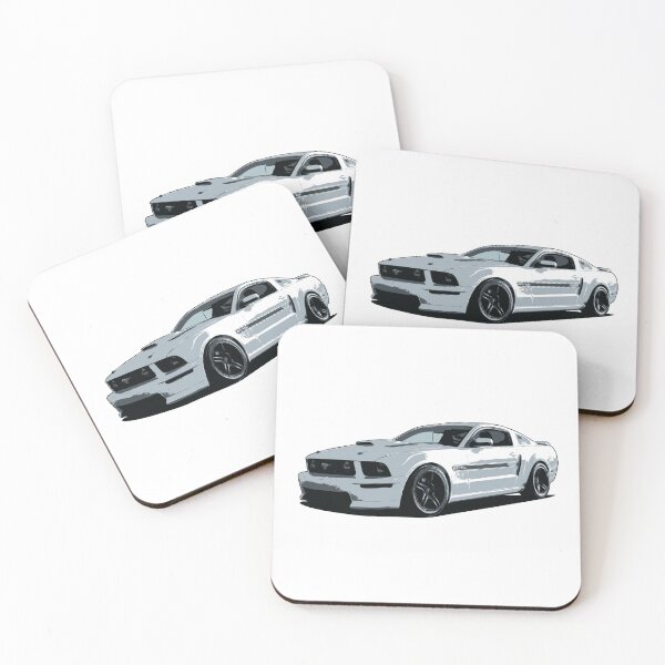 Item preview, White mustang gt vector art designed and sold by erikallen920.