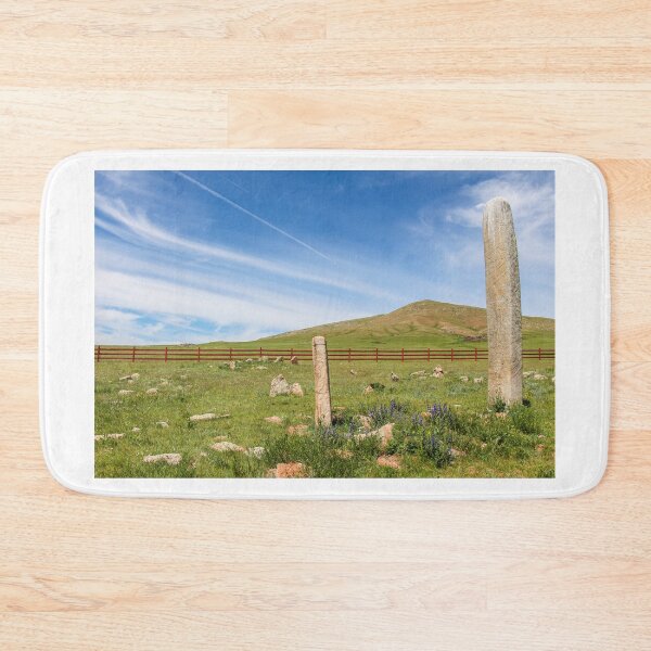 Item preview, Standing deer stones on a Mongolian hill designed and sold by SnapTPhotograph.